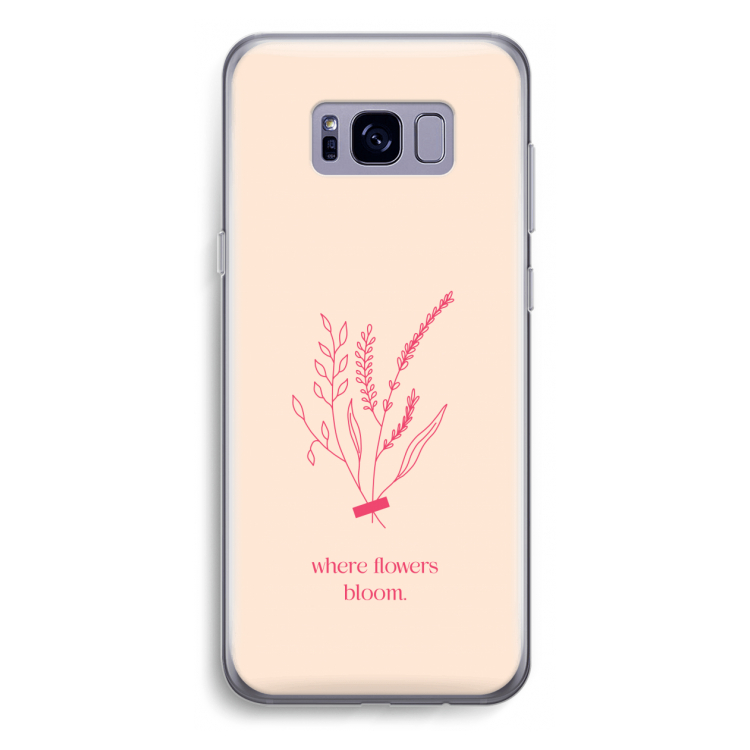 Where flowers bloom: Samsung Galaxy S8 Plus Transparant Hoesje