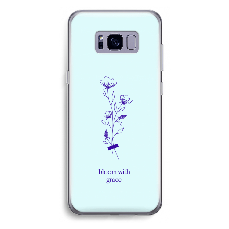 Bloom with grace: Samsung Galaxy S8 Plus Transparant Hoesje