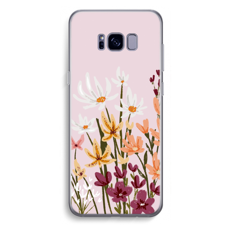 Painted wildflowers: Samsung Galaxy S8 Plus Transparant Hoesje