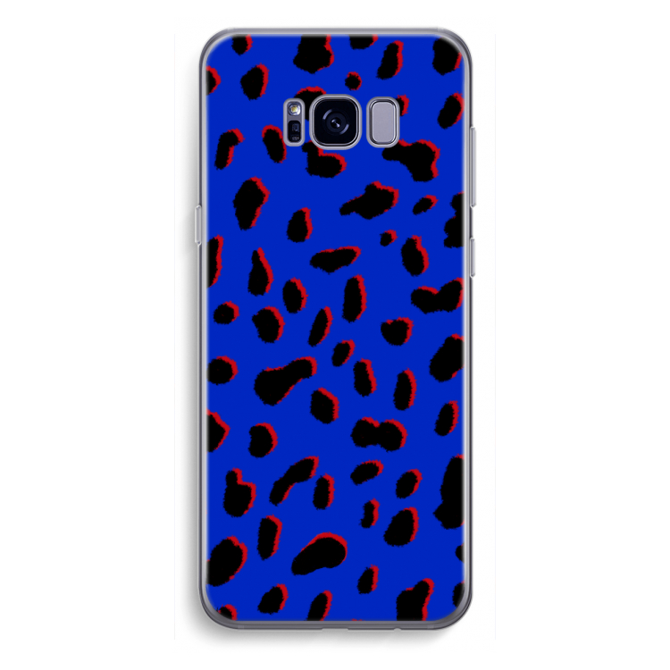 Blue Leopard: Samsung Galaxy S8 Plus Transparant Hoesje