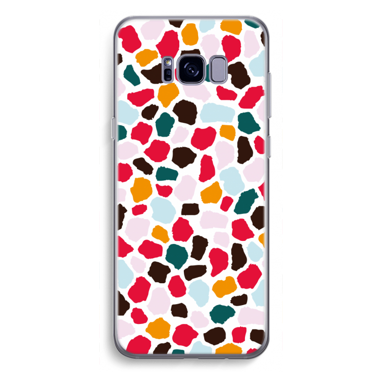 Colored Giraffe: Samsung Galaxy S8 Plus Transparant Hoesje