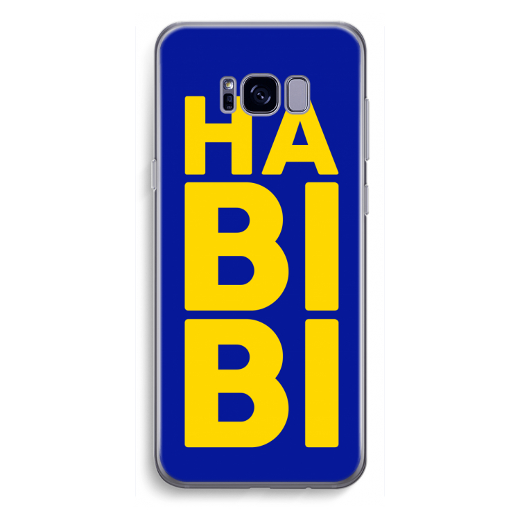 Habibi Blue: Samsung Galaxy S8 Plus Transparant Hoesje