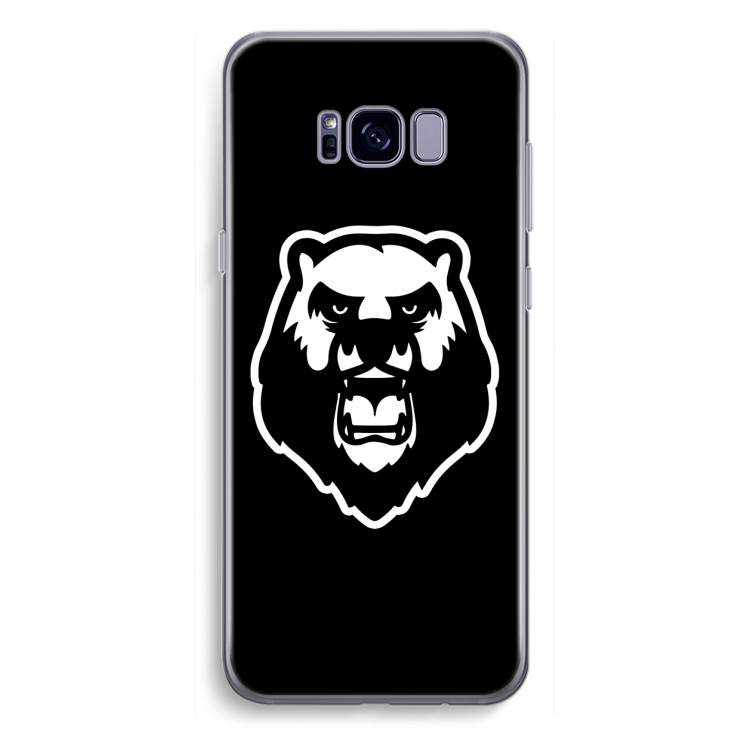 Angry Bear (black): Samsung Galaxy S8 Plus Transparant Hoesje