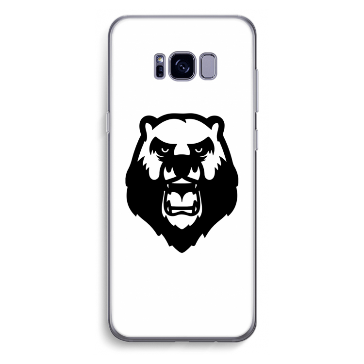 Angry Bear (white): Samsung Galaxy S8 Plus Transparant Hoesje