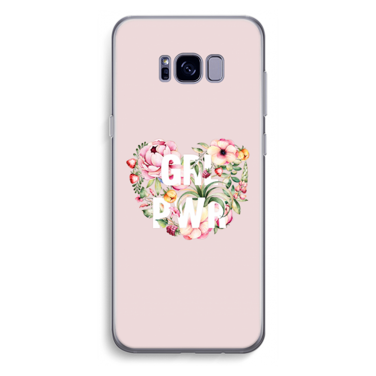 GRL PWR Flower: Samsung Galaxy S8 Plus Transparant Hoesje