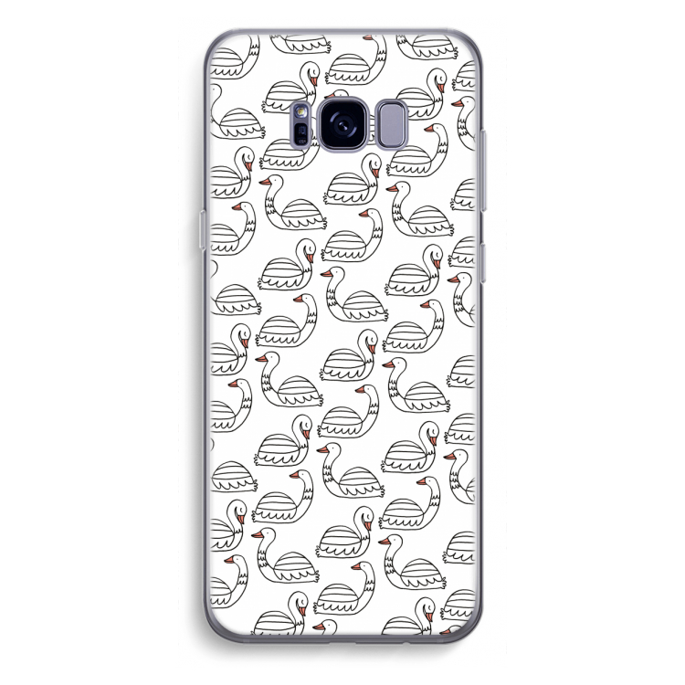 Zwanen: Samsung Galaxy S8 Plus Transparant Hoesje