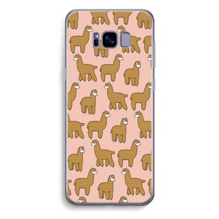 Alpacas: Samsung Galaxy S8 Plus Transparant Hoesje