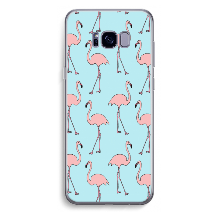 Anything Flamingoes: Samsung Galaxy S8 Plus Transparant Hoesje