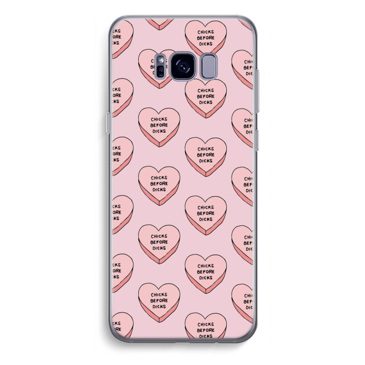 Chicks before dicks: Samsung Galaxy S8 Plus Transparant Hoesje
