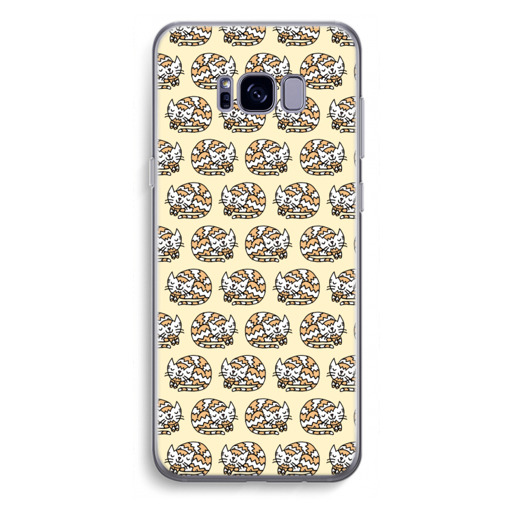 Slapende poes: Samsung Galaxy S8 Plus Transparant Hoesje