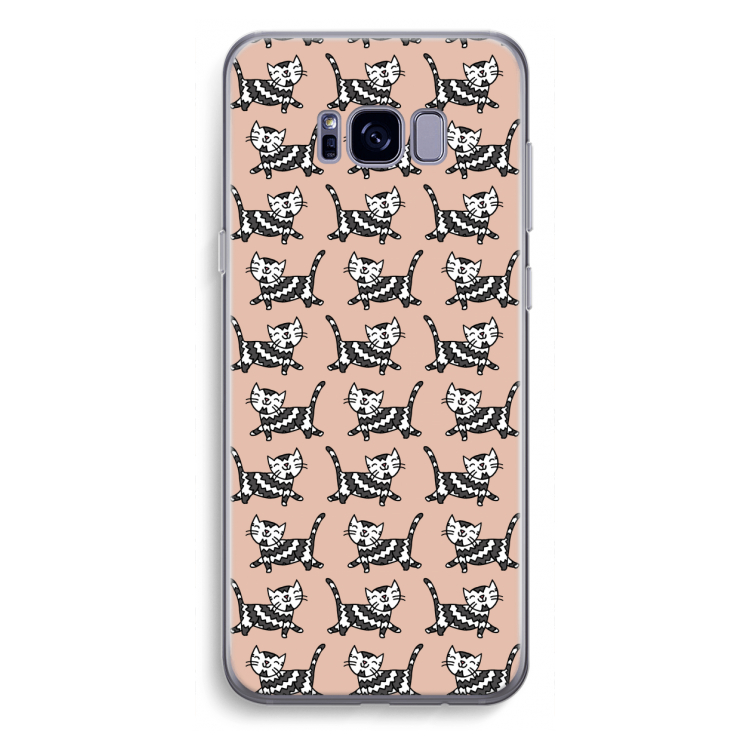 Zwarte poes: Samsung Galaxy S8 Plus Transparant Hoesje