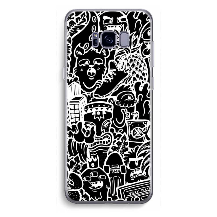 Vexx Black Mixtape: Samsung Galaxy S8 Plus Transparant Hoesje
