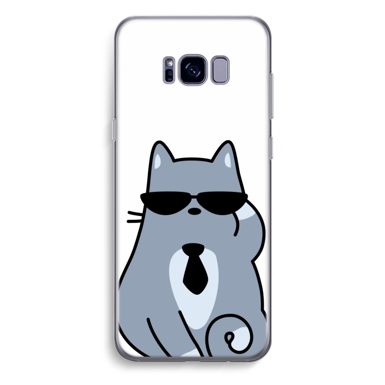 Cool cat: Samsung Galaxy S8 Plus Transparant Hoesje