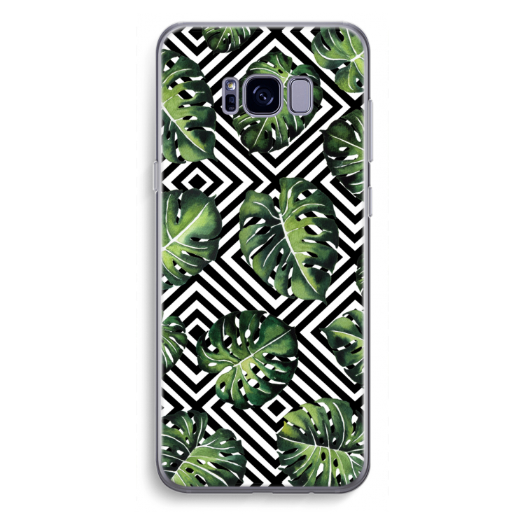 Geometrische jungle: Samsung Galaxy S8 Plus Transparant Hoesje