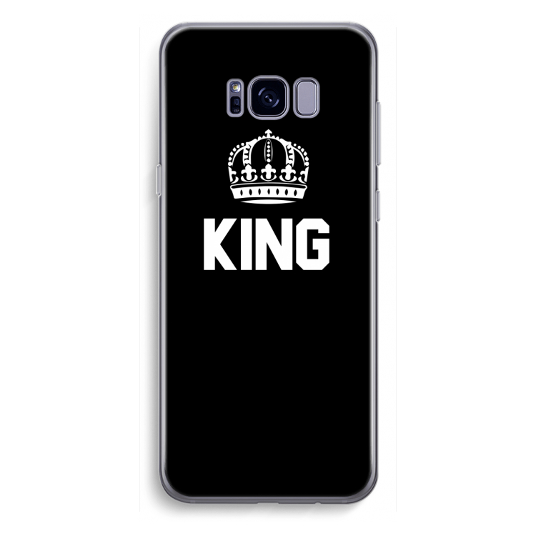 King zwart: Samsung Galaxy S8 Plus Transparant Hoesje
