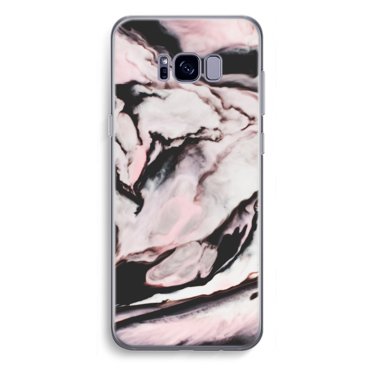 Roze stroom: Samsung Galaxy S8 Plus Transparant Hoesje
