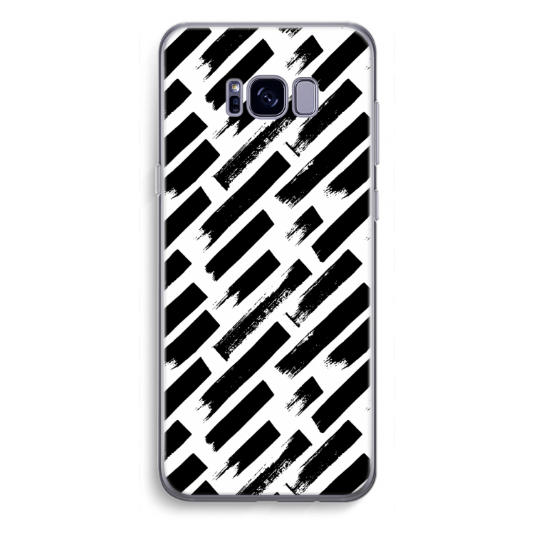 Zwarte vegen: Samsung Galaxy S8 Plus Transparant Hoesje