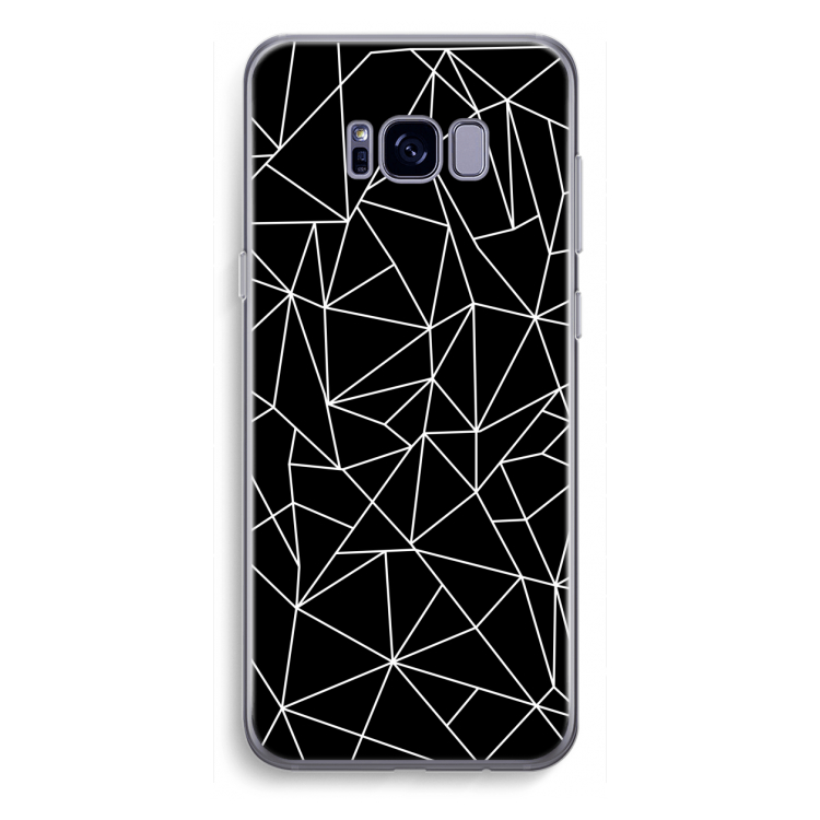Geometrische lijnen wit: Samsung Galaxy S8 Plus Transparant Hoesje