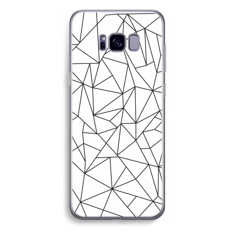 Geometrische lijnen zwart: Samsung Galaxy S8 Plus Transparant Hoesje