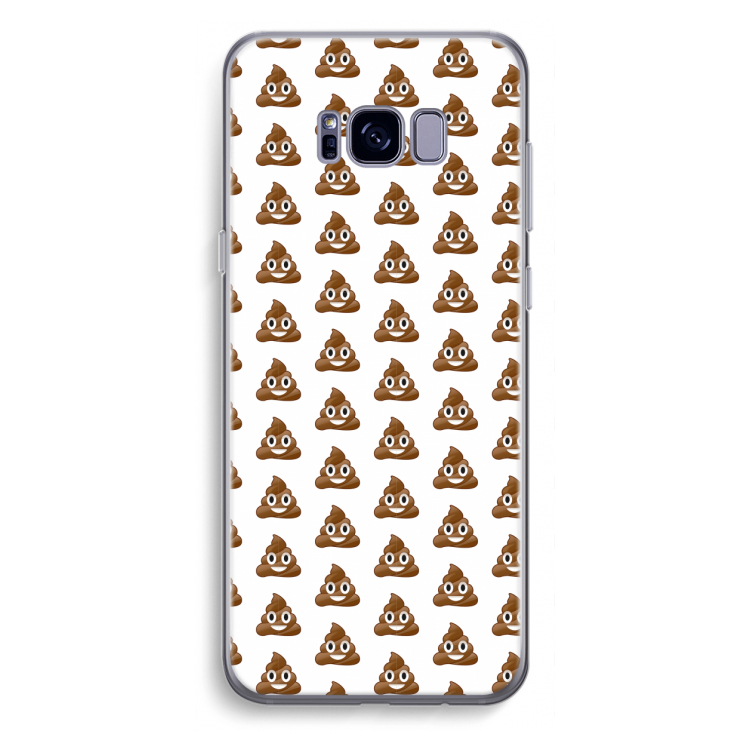 Poop emoji: Samsung Galaxy S8 Plus Transparant Hoesje