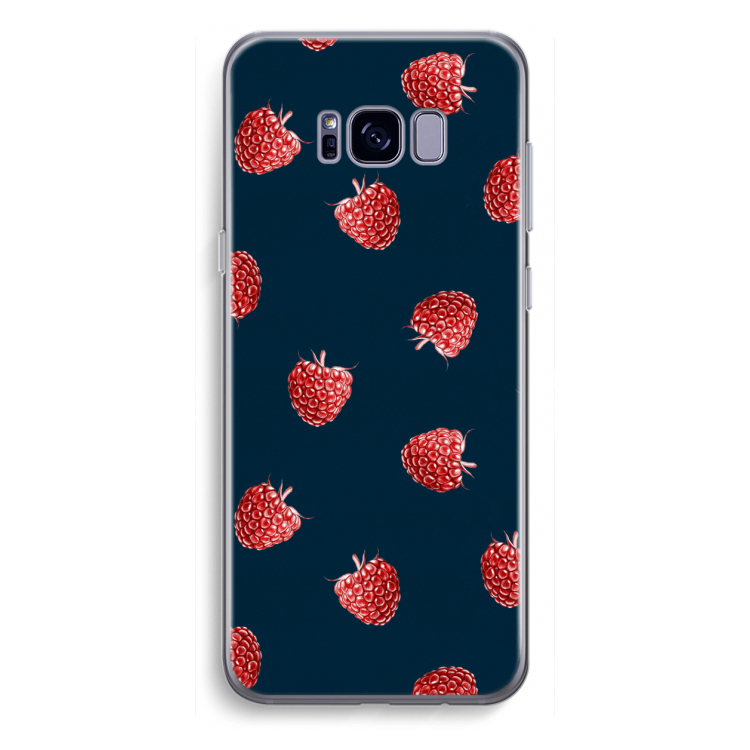 Framboosjes: Samsung Galaxy S8 Plus Transparant Hoesje