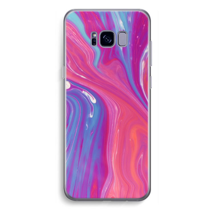 Paarse stroom: Samsung Galaxy S8 Plus Transparant Hoesje