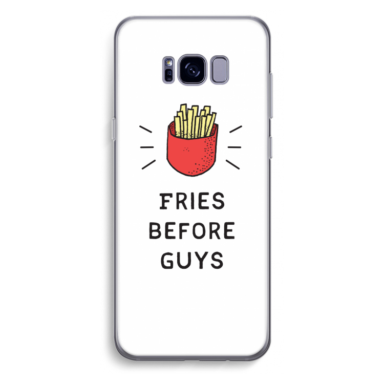 Fries before guys: Samsung Galaxy S8 Plus Transparant Hoesje