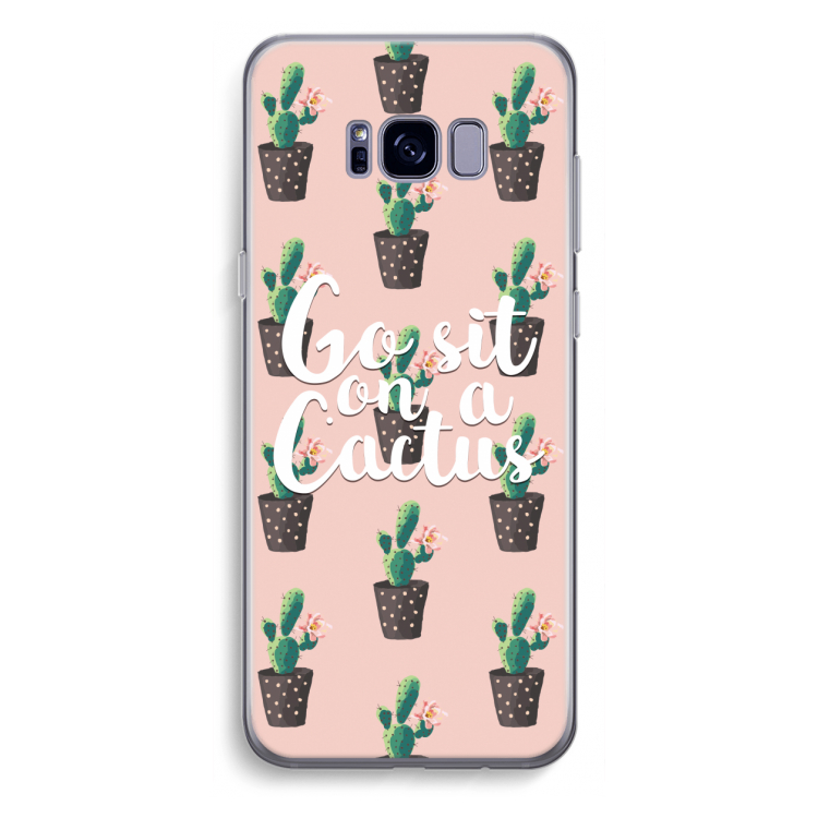 Cactus quote: Samsung Galaxy S8 Plus Transparant Hoesje