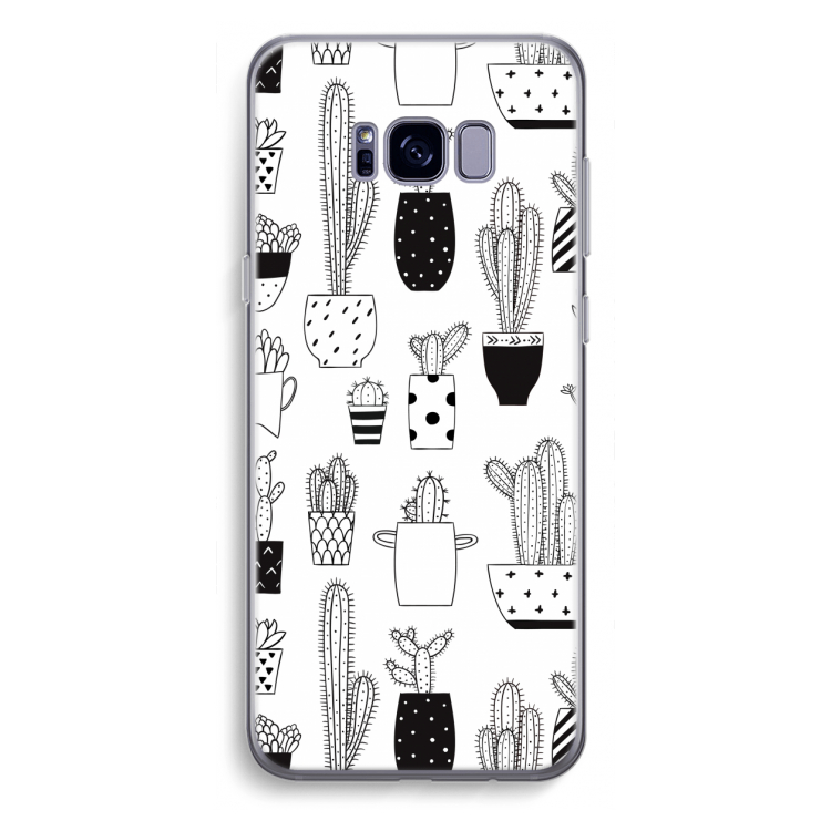 Cactusmotief: Samsung Galaxy S8 Plus Transparant Hoesje