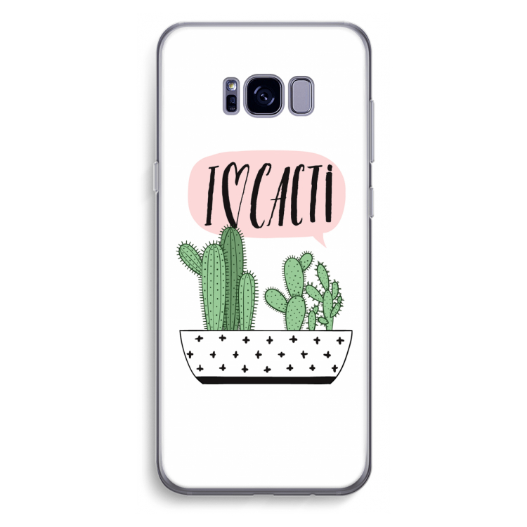 I love cacti: Samsung Galaxy S8 Plus Transparant Hoesje