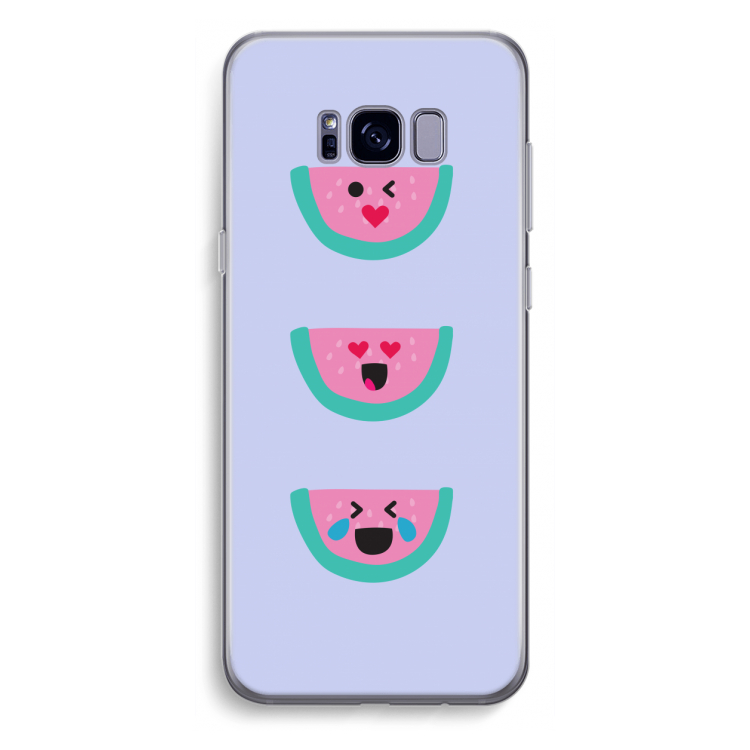 Smiley watermeloen: Samsung Galaxy S8 Plus Transparant Hoesje