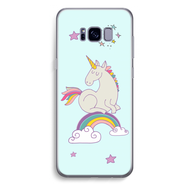 Regenboog eenhoorn: Samsung Galaxy S8 Plus Transparant Hoesje