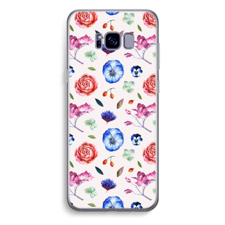 Bloemetjes: Samsung Galaxy S8 Plus Transparant Hoesje