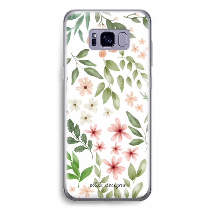 Botanical sweet flower heaven: Samsung Galaxy S8 Plus Transparant Hoesje