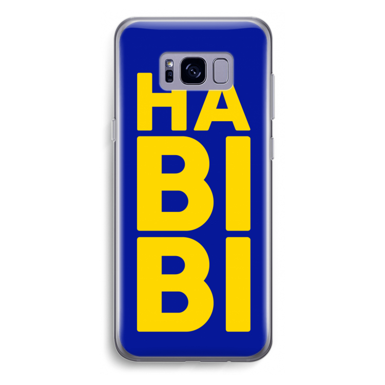 Habibi Blue: Samsung Galaxy S8 Plus Transparant Hoesje