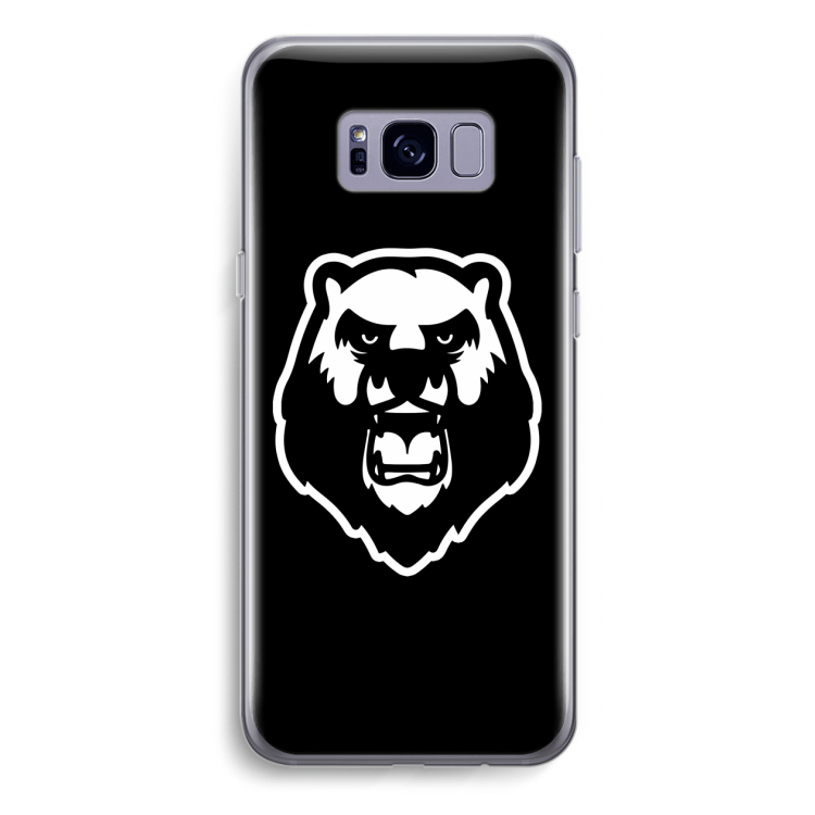 Angry Bear (black): Samsung Galaxy S8 Plus Transparant Hoesje