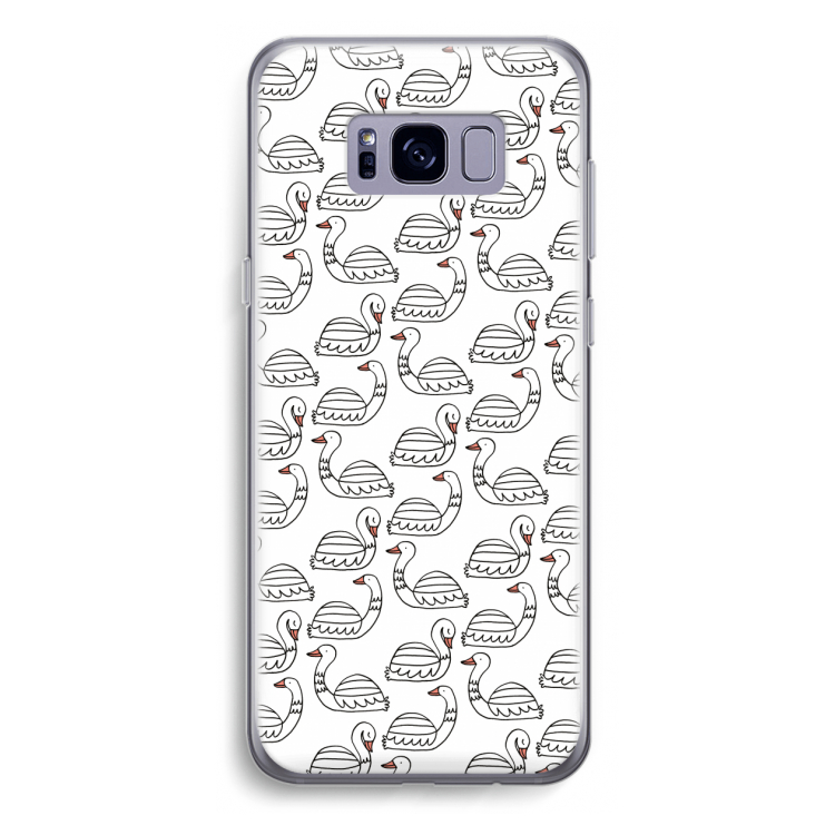 Zwanen: Samsung Galaxy S8 Plus Transparant Hoesje
