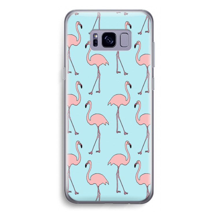 Anything Flamingoes: Samsung Galaxy S8 Plus Transparant Hoesje