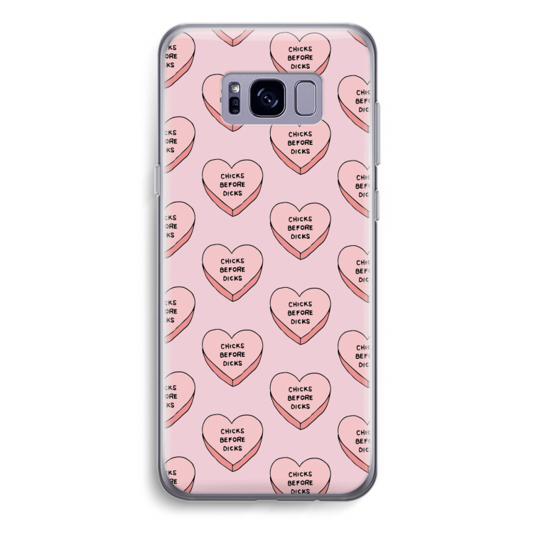 Chicks before dicks: Samsung Galaxy S8 Plus Transparant Hoesje
