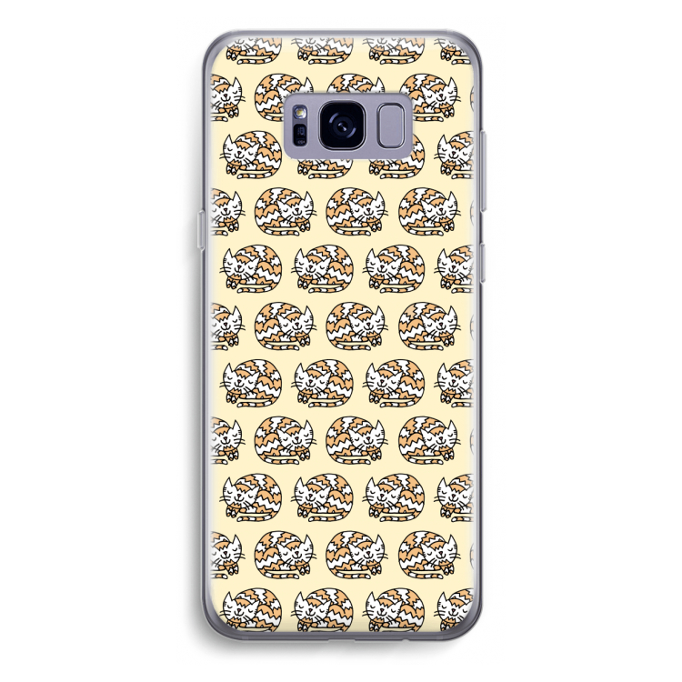 Slapende poes: Samsung Galaxy S8 Plus Transparant Hoesje