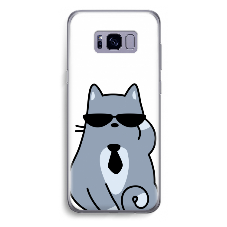 Cool cat: Samsung Galaxy S8 Plus Transparant Hoesje