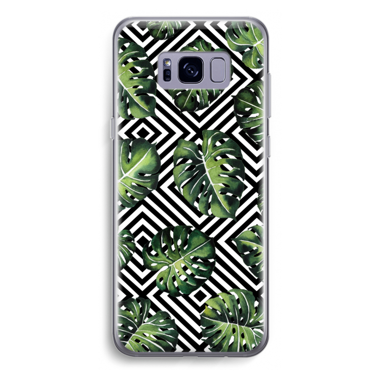 Geometrische jungle: Samsung Galaxy S8 Plus Transparant Hoesje