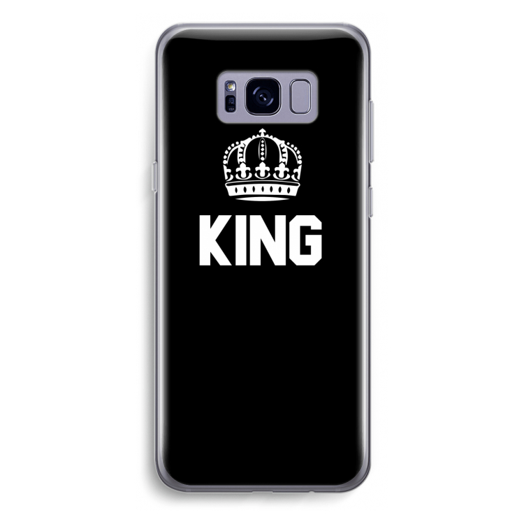 King zwart: Samsung Galaxy S8 Plus Transparant Hoesje