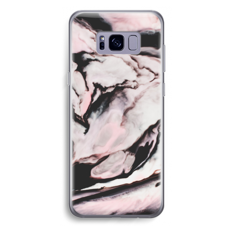 Roze stroom: Samsung Galaxy S8 Plus Transparant Hoesje