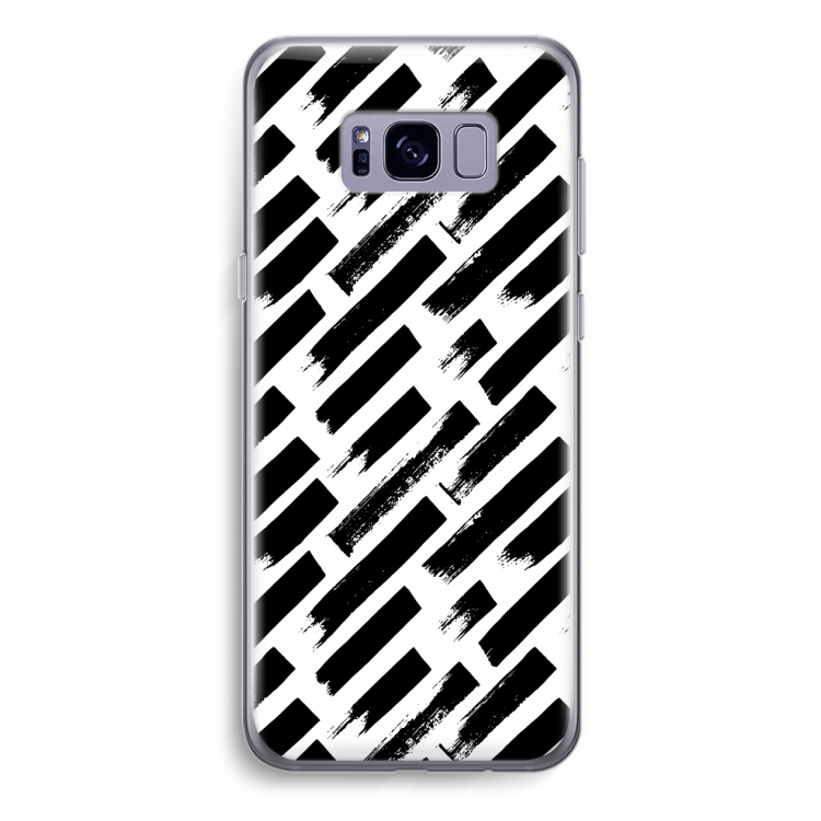 Zwarte vegen: Samsung Galaxy S8 Plus Transparant Hoesje