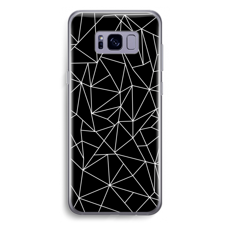 Geometrische lijnen wit: Samsung Galaxy S8 Plus Transparant Hoesje