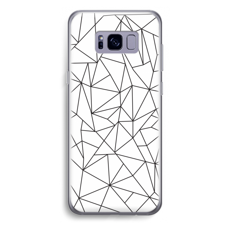 Geometrische lijnen zwart: Samsung Galaxy S8 Plus Transparant Hoesje