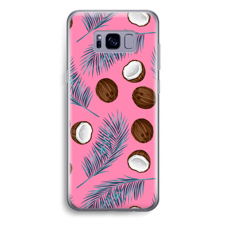 Kokosnoot roze: Samsung Galaxy S8 Plus Transparant Hoesje