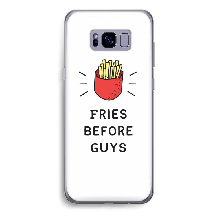 Fries before guys: Samsung Galaxy S8 Plus Transparant Hoesje