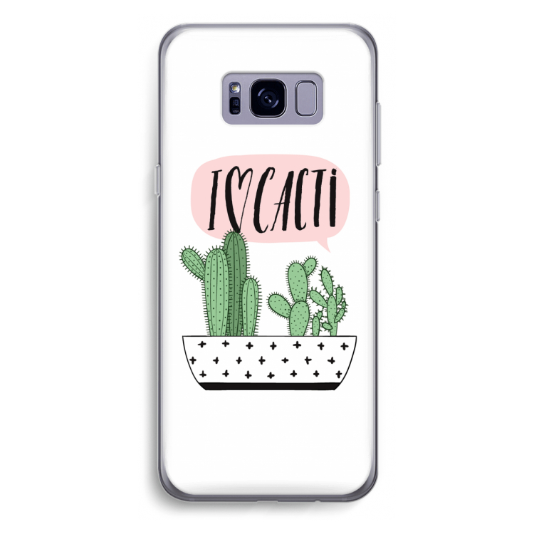 I love cacti: Samsung Galaxy S8 Plus Transparant Hoesje